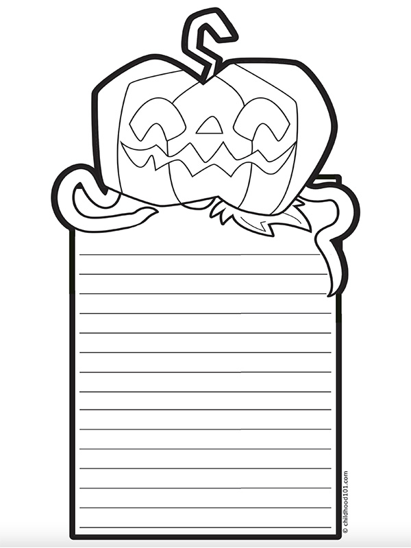 Blank Halloween Writing Pages