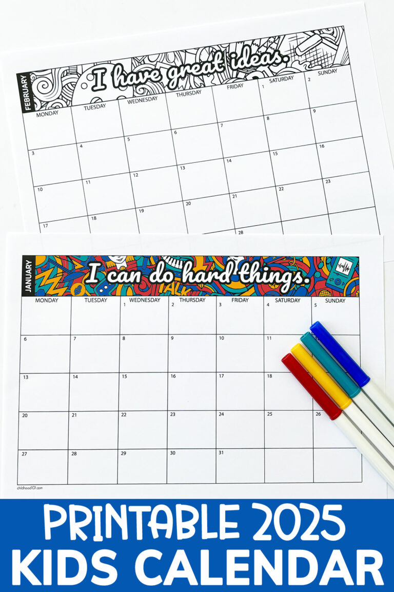 Children's Calendar 2025