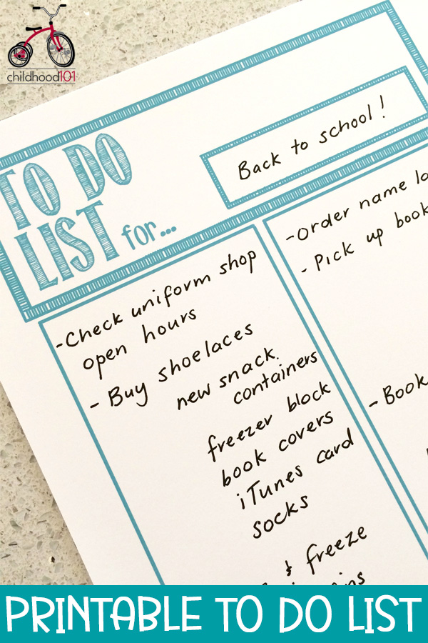 Printable To Do List